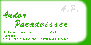 andor paradeisser business card